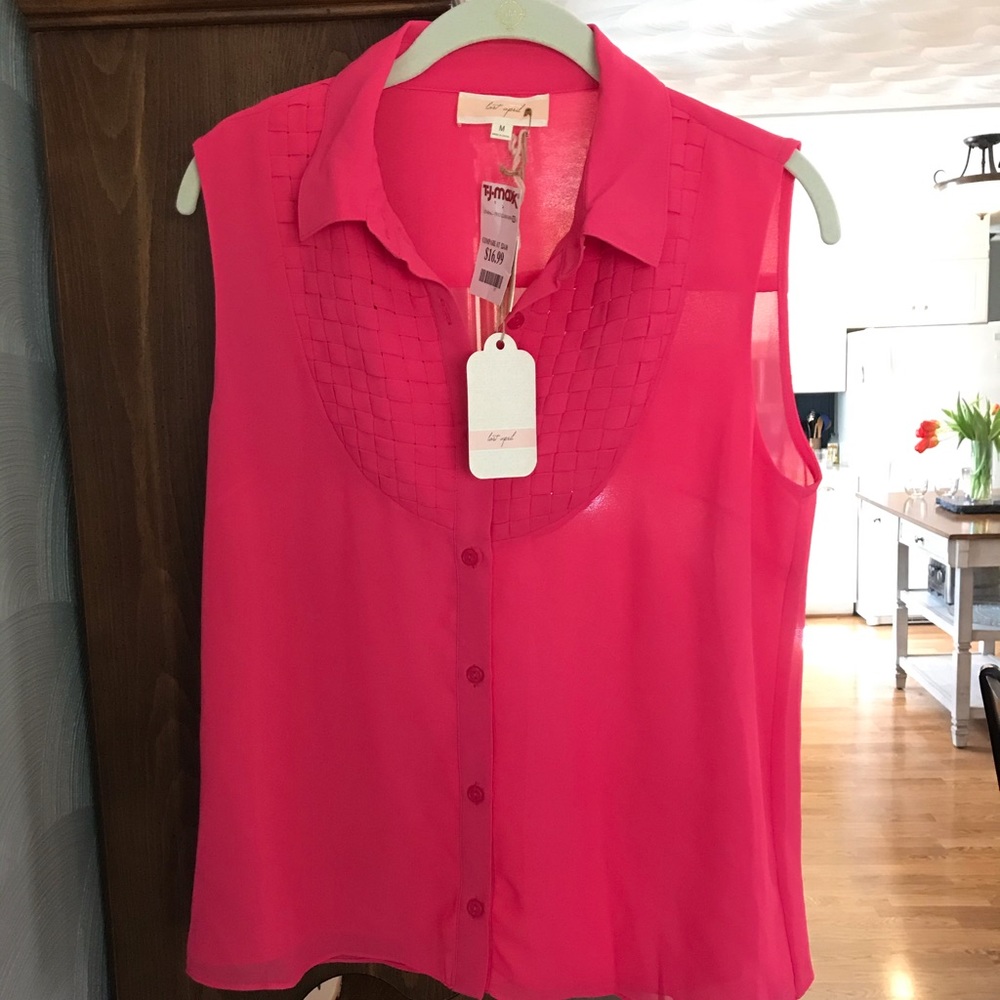 Hot Pink Tank Blouse